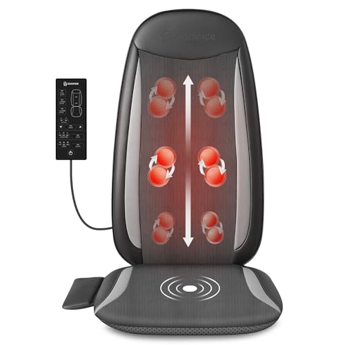 COMFIER Shiatsu Back Massager with Heat,Massage Chair Pad for Back Relief deep,Heated seat Cushion,Chair Massager for Nec...