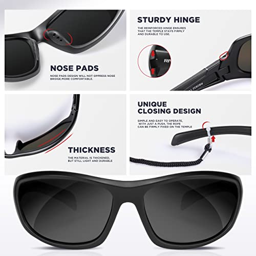 RIVBOS Polarized Sunglasses UV400 Protection for Men's and Women's Fishing, Cycling, and Outdoor Activities RB832