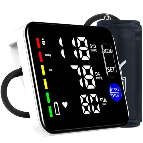 GUAEVER Blood Pressure Monitor Rechargeable Upper Arm Blood Pressure Monitors for Home Use Large Screen Bp Machine with 8....