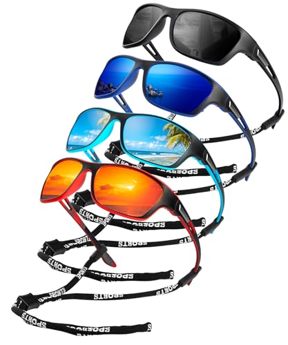 KALIYADI Polarized Sunglasses for Men, Sports Sun Glasses for Driving Cycling Fishing with UV protection