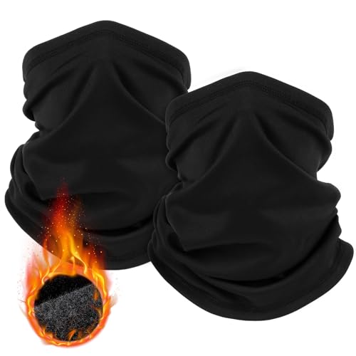 LUOLIIL VOE 2 Pack Winter Neck Gaiter Warmer for Men&Women,Windproof Face Cover Fleece Face Mask Scarf for Cold Weather Sport
