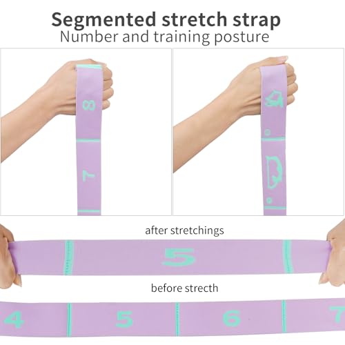 Extended 8 Loops Kids' Elastic Band – Adjustable Dance & Gymnastics Stretch Strap for Children's Training, Yoga, Pilates, ...
