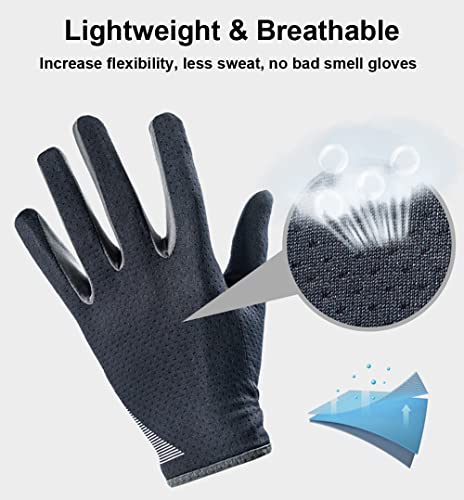 SUJAYU Full Finger Hiking & Cycling Gloves - Thin Gloves for Men & Women - UV Protection, Great for Adult Bikes, Driving &...