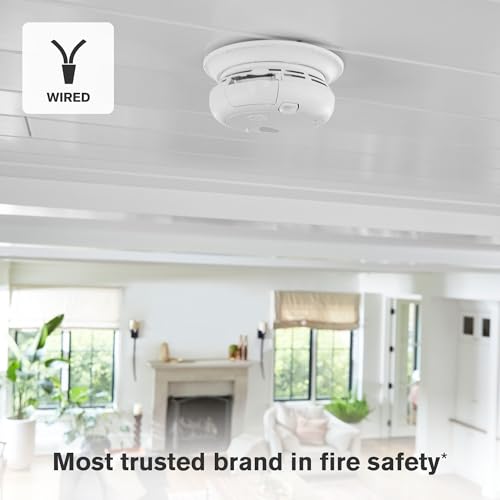 First Alert Combination Smoke & Carbon Monoxide Alarm, Interconnect Hardwire Detector with Battery Backup and Voice & Location Alerts, SMCO100V-AC, 3-Pack