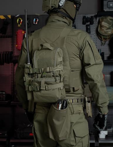 IDOGEAR SPORTS Tactical MOLLE Hydration Pack for 2L Water Bladder Reservoir Bag for Plate Carrier Outdoor Airsoft Paintball