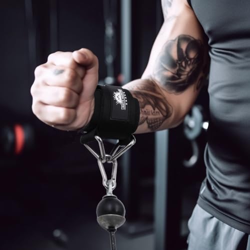 Lights Mountain Adjustable Wrist Cuffs Neoprene Padded Straps for Cable Machines Strength Training Equipment