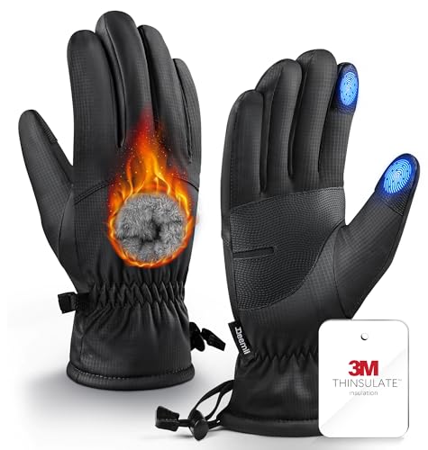 Deemii Winter Gloves Men Women Made with 3M Insulation&Plush Lining -15℉ Windproof&Water-Resisitant Glove with Touchscreen...