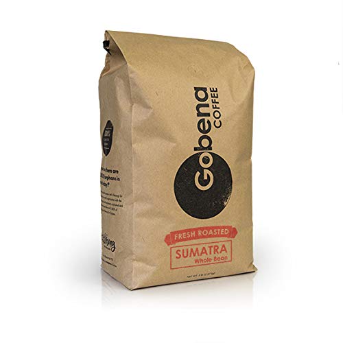 5lb Sumatra Mandheling Grade 1 Whole Bean Fresh Roasted Coffee, Dark Roast, 100% Arabica Specialty Coffee, 80 ounces, 5 pounds,