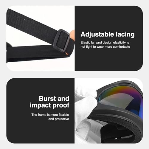 Ukontagood 8 Pack Ski Goggles, Motorcycle Goggles Dirt Bike Goggle, Snowboard Goggles for Adult Men Women Youth