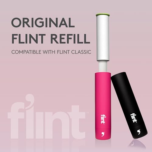 Flint Original Lint Roller Refill, Extra Sticky, Compatible with Flint Retractable Lint Roller, Lint Rollers for Pet Hair ...