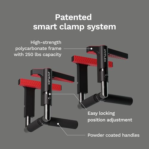 Jayflex CrossGrips Compact Pull Up Bar - Pull Up Bar Door Frame for Work from Home Fitness - Adjustable Door Frame Pullup ...