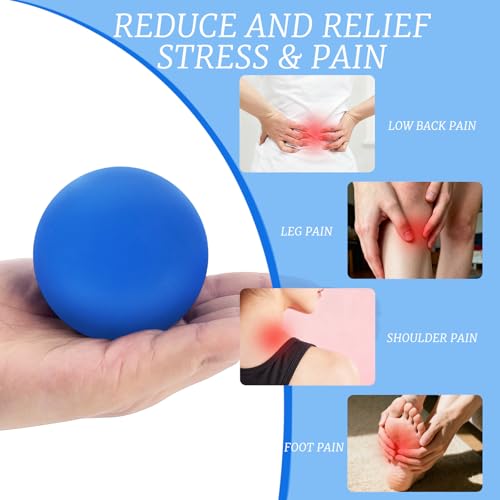 ZUFECY Massage Ball for Foot & Back, 2.5 Inch Rubber Trigger Point Therapy Ball - Myofascial Release Tool for Yoga, Planta...