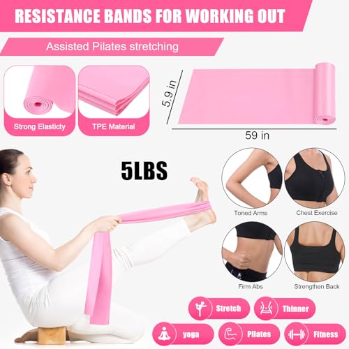 10 Pcs Pilates Ring Set for Women Home Yoga Equipment Accessories Pilates Ring Circle and Ball Workouts Gift Include Ball ...