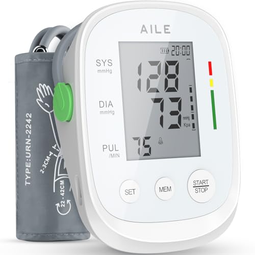 AILE Blood Pressure Monitor, Blood Pressure Machine Upper Arm Large Cuff(8.7"-16.5"), High Automatic Blood Pressure Monito...
