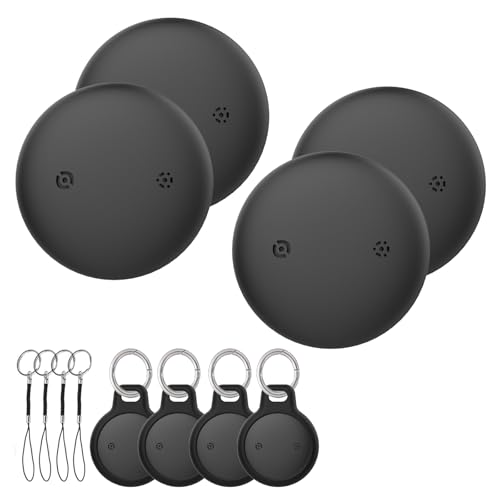 ITHUGE Apple Find My Tracker 4-Pack - Premium AirTag Alternative, Smart Bluetooth Item Finder for Keys, Wallets, Luggage |...