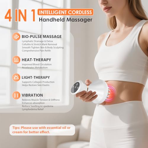 Body Sculpting Machine, Lymphatic Drainage Massager & Anti Cellulite Massage Tool, Helps Reduce Stretch Marks & Cellulite,...