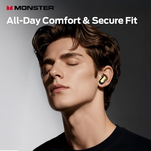 Monster N-Lite 217 Wireless Earbuds, Immersive Stereo Sound, Bluetooth 6.0 in-Ear Headphones, Built-in Smart Noise Cancell...