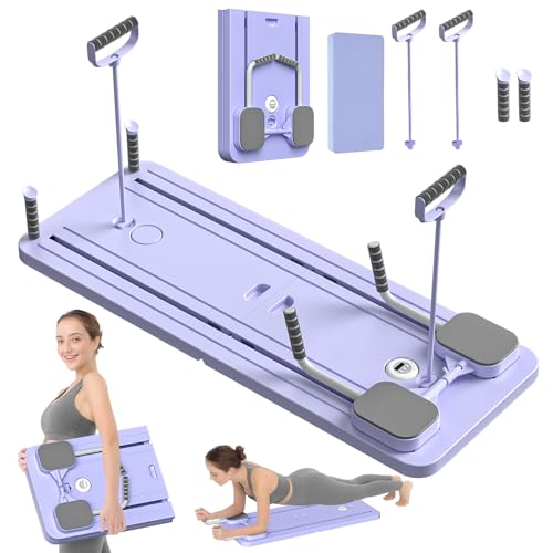 JANUA Pilates Board - Pilates Reformer Set, Multi-Purpose Foldable Pilates Reformer Board for Home, 5 in 1 Pilates Sliding...
