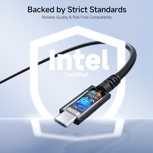 Cable Matters [Intel Certified] 80Gbps Active Thunderbolt 5 Cable - 6.6ft / 2m, Supports up to 120Gbps Bandwidth Boost, 24...