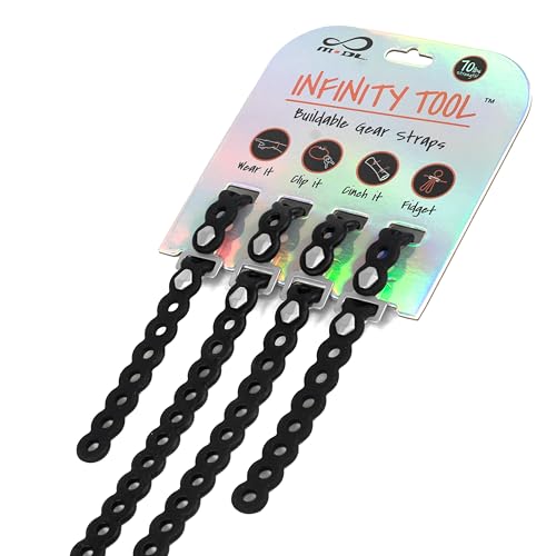 MODL Infinity Tool™ 2.0 Modular Straps (4-Pack) - Flexible Multi-Tool, Gear Strap, Wearable Gadget for Outdoor Adventure, ...