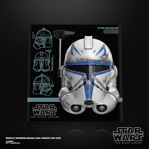 STAR WARS The Black Series Clone Captain Rex Premium Electronic Helmet, Ahsoka Adult Roleplay Item, Ages 14 and Up
