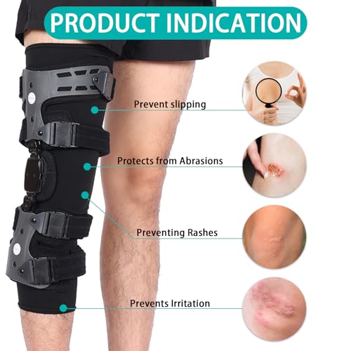 DOUKOM Knee Brace Undersleeve for Men & Women, Leg Undersleeve for Knee Brace Closed Patella Protects Skin from Abrasions ...
