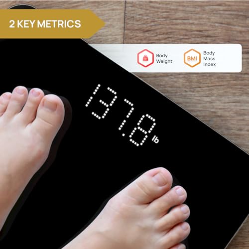 INEVIFIT Smart Bathroom Scale, Highly Accurate Bluetooth Digital Bathroom Body Weight Scale, Precisely Measures Weight & B...