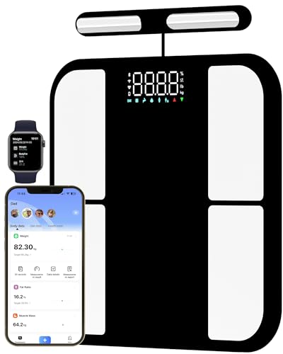 Gdncbm Scale for Body Weight - 8 Electrodes High Precision Digital Scale for BMI - 56 Body Composition Metrics - Bluetooth...