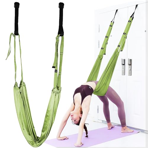 Leg Stretcher Strap Adjustable Fitness Strap Band for Waist Trainer Stretching Door Swing Flexibility Tensile Trainer with...