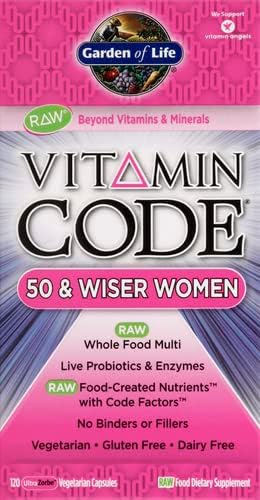 Garden of Life Multivitamin for Men & Multivitamin for Women - Vitamin Code 50 & Wiser Women's Raw Whole Food Vitamin Supplement