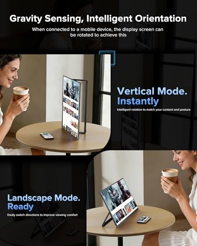 EVICIV Wireless Portable Monitor with 8000mAh Battery, 15.6" Wireless Monitor, Support AirPlay, Miracast Laptop Display, U...