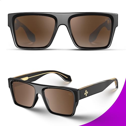VISOONE Oversized Square Flat Top Sunglasses Women Men Retro Trendy Fashion Accessories UV400 Protection Shades Alba