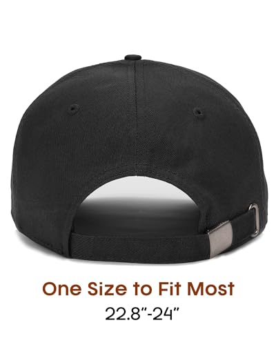 FURTALK Mens Structured Baseball Cap Adjustable Washed Cotton Golf Dad Hat Plain Classic Hats for Men