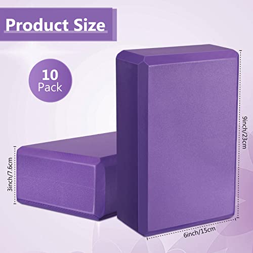 10 Pcs Yoga Blocks Eva Foam Blocks Supportive Yoga Brick Soft Non Slip Gymnastic Blocks Lightweight Dance Blocks for Stret...