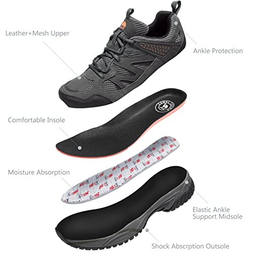 CAMELSPORTS Hiking Shoes Men Lightweight Non-Slip Breathable Sneakers Low Top Walking Shoes for Outdoor Trailing Trekking ...