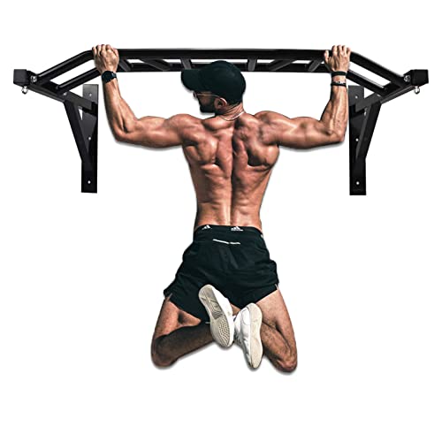 BDL Wall Mounted Pull Up Bar Chin Up bar Multifunctional Dip Station for Indoor Home Gym Workout, Power Tower Set Training...