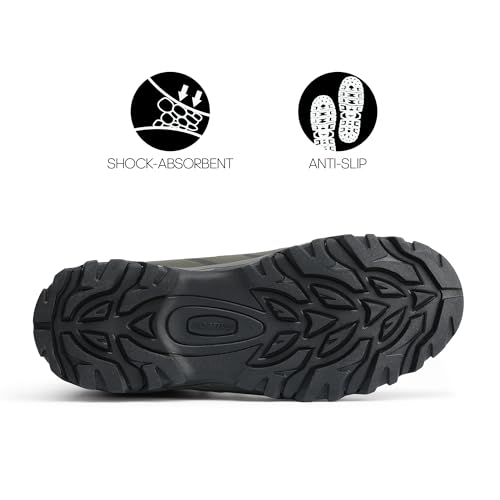 NORTIV 8 Men's Low Top Waterproof Hiking Shoes Trekking Trails Outdoor Work Shoes
