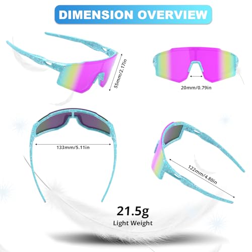 CMBJJU Kids Sunglasses,Youth Baseball Glasses for Boys Girls Age 6-14,Sports UV Protection Goggles