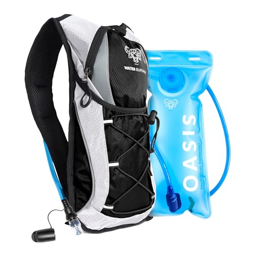 Water Buffalo Hydration Backpack - Lightweight Hydration Pack with 2L Water Bladder - Water Backpack for Hiking, Running, ...