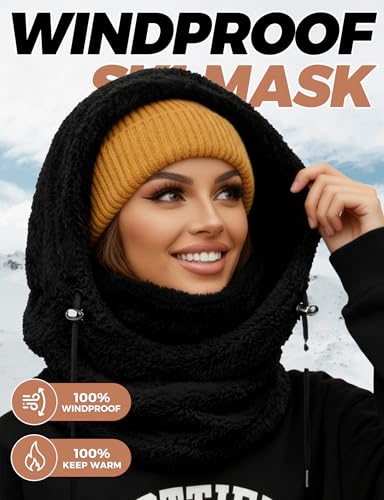 Balaclava Face Mask for Women Men Winter Hat Neck Windproof Fleece Ski Mask Warm Face Cover Scarf