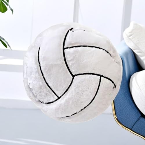Volleyball Sports Pillow Fluffy Soft Throw Pillow Toy ，14" Durable Sport Basketball Plush Toys,Plush Pillow Toys Gift for ...