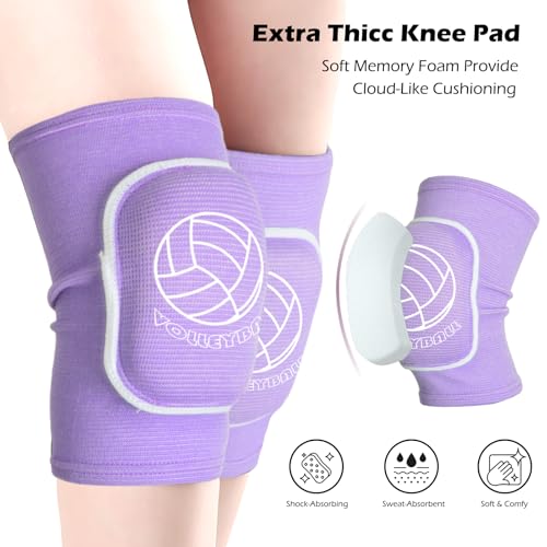 Youth Volleyball Gears - Knee Pads, Arm Sleeves, Socks & Drawstring Bag for Youth, Teen Girls Volley-Ball Training and Games