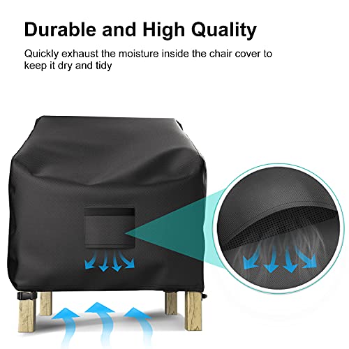 BROSYDA Patio Chair Covers for Outdoor Furniture Waterproof 2 Pack, Lawn Chair Covers 600D Heavy Duty Oxford Cloth, Large ...