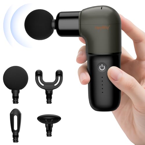 HEYCHY Super Mini Massage Gun, Deep Tissues Percussion Muscle Massager, Compact Sports Travel Massage Gun, Portable Massag...