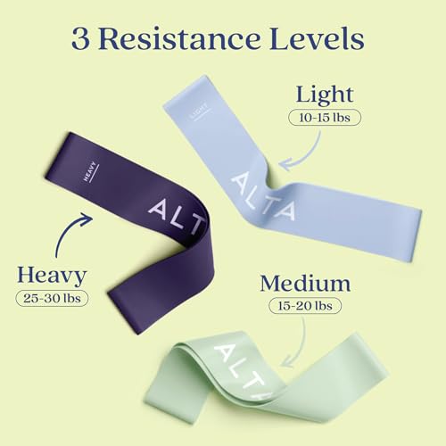 ALTA Mini Loop Bands for Exercise - Premium Durable Latex - Small Resistance Bands for Women, Booty Bands for Working Out,...