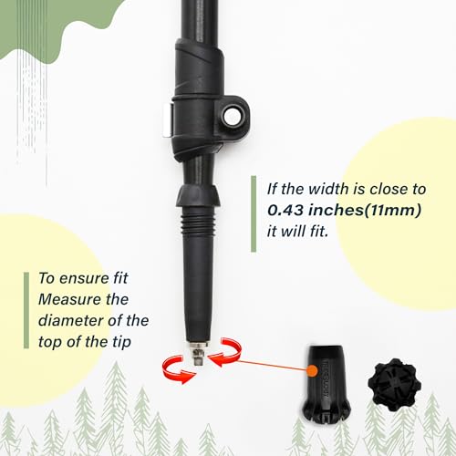 Trekology Trekking Pole Accessory Set – Bundle Tips for Concrete & Flat Roads – Durable Replacement Tips for Hiking Poles,...
