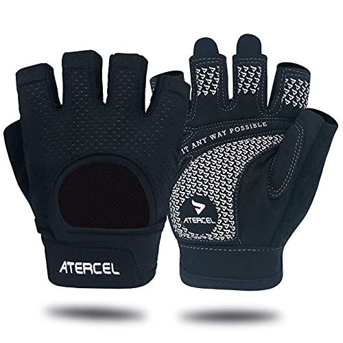 ATERCEL Weight Lifting Gloves Full Palm Protection, Workout Gloves for Gym, Cycling, Exercise, Breathable, Super Lightweig...