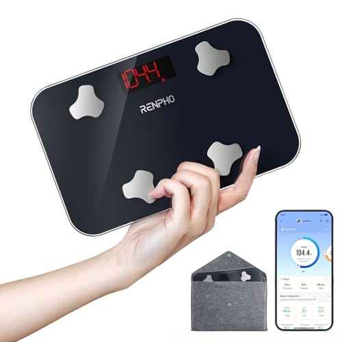 RENPHO Elis Go Travel Smart Scale with BMI, Body Fat, Muscle Mass | 13 Body Metrics via Bluetooth for Health Tracking, wit...