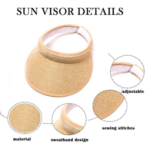 Sun Visor Hats Men Women Summer Beach Cap Sport Visors for Tennis Volleyball Running Jogging Cycling Fishing