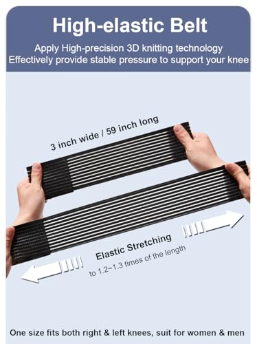 2 Pack Knee Wraps for Pain Relief, Knee Wrap Knee Compression Sleeve Knee Sleeves for Men Women Compression Knee Brace, Kn...